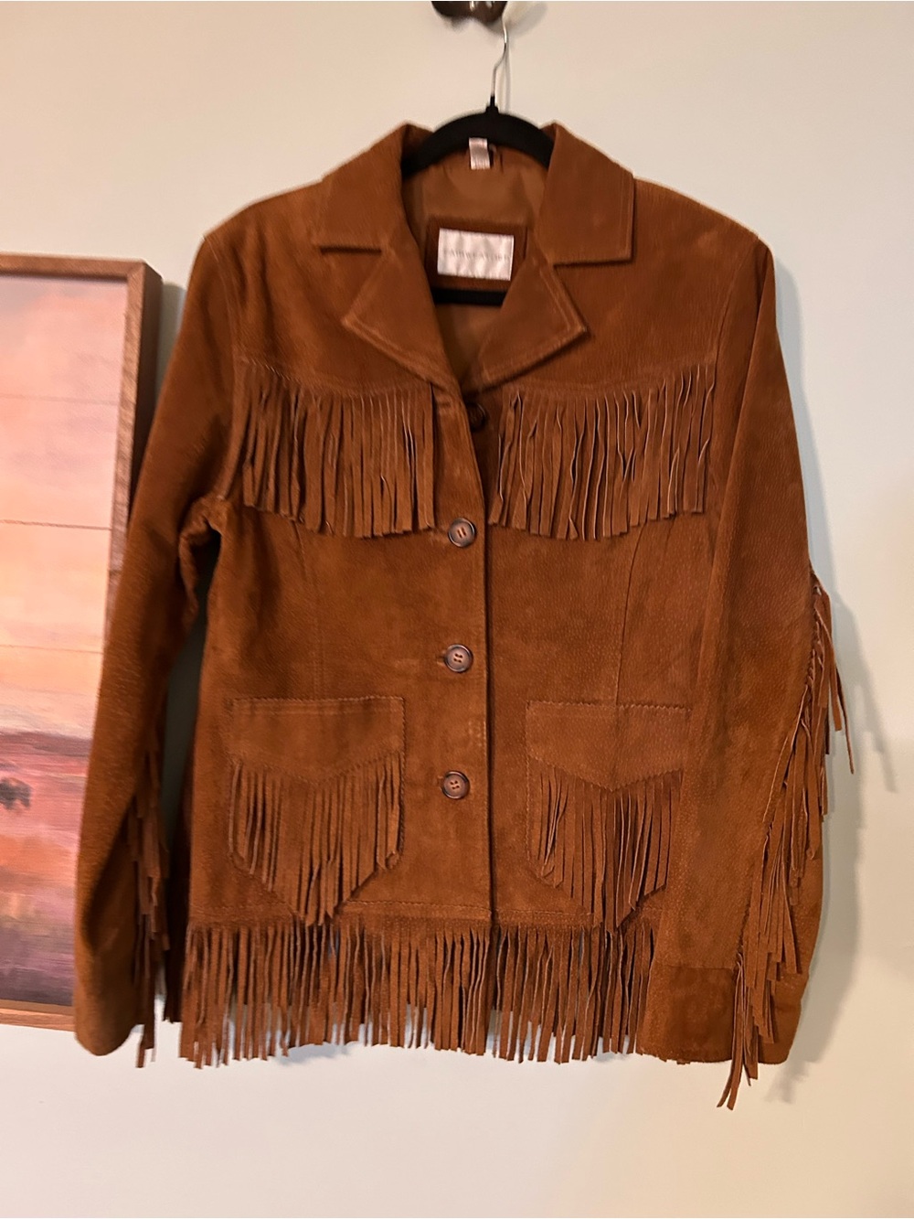 Women’s Brown Suede Fringe Jacket - Classic Western Style